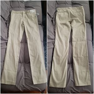 NWT Uniqlo Stretch Straight Pants in Beige Size 4